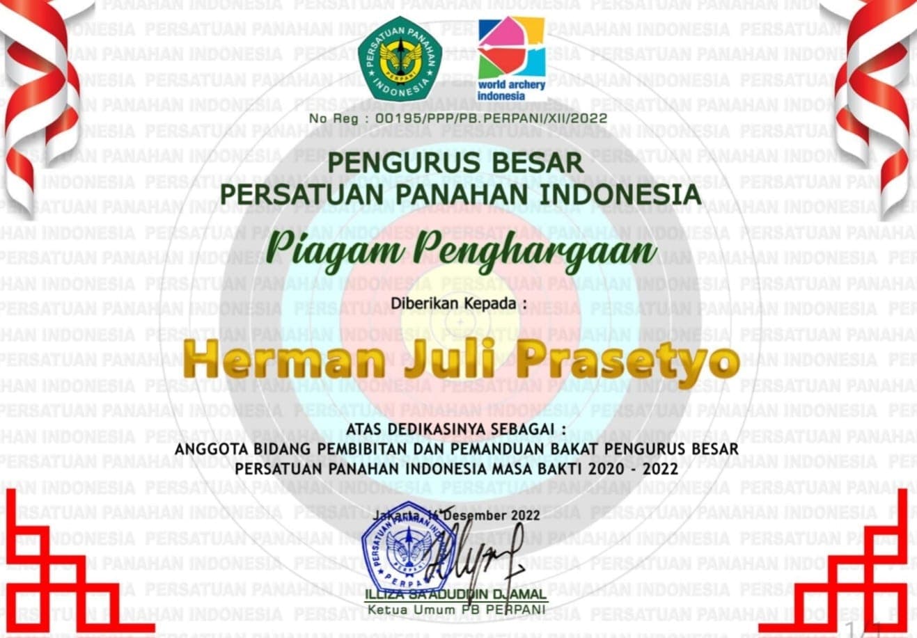 Sertifikat Bidang Pembibitan & Pemanduan Bakat