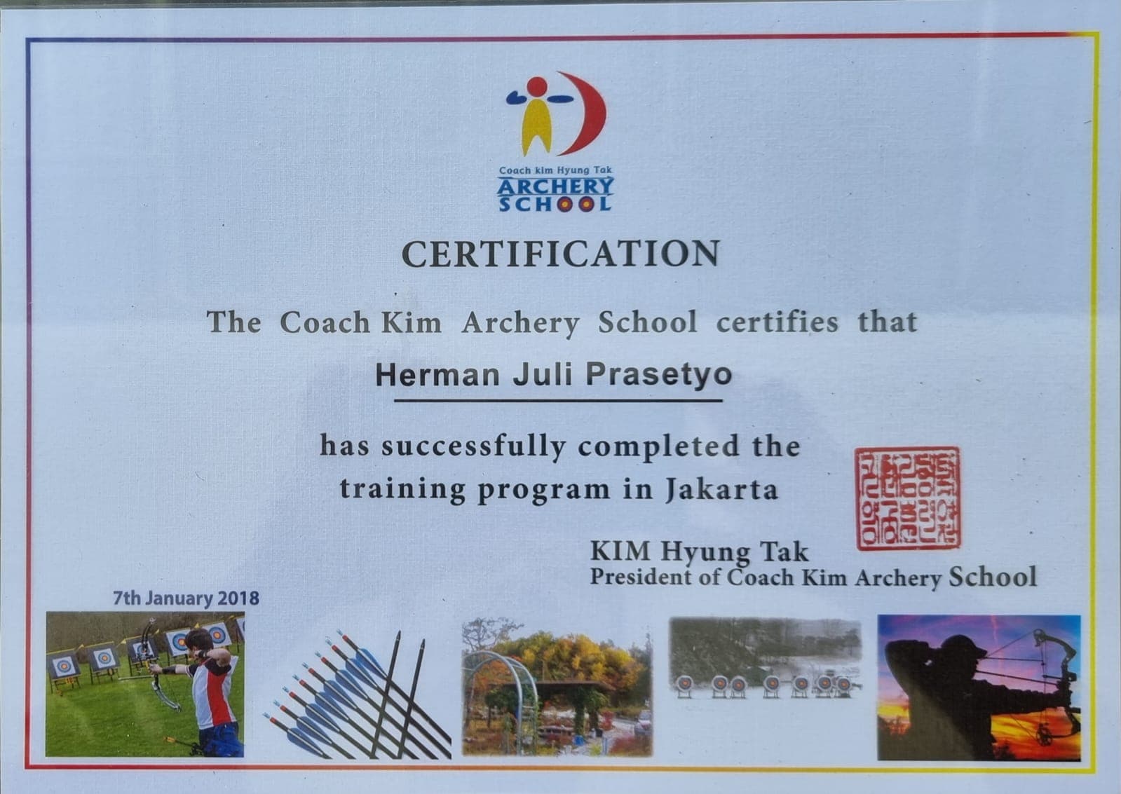 Sertifikat Archery Training Program